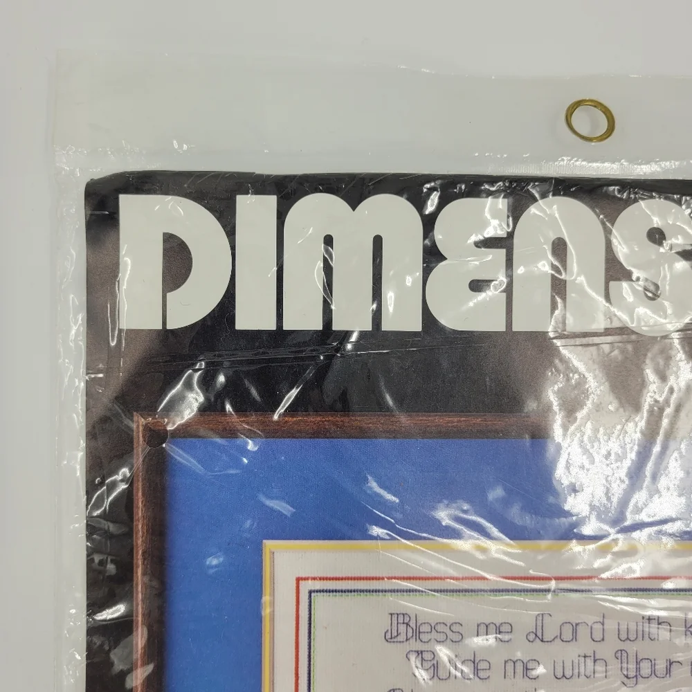 Dimensions Cross Stitch Kit Teddy Bear Blessings USA Made Vintage NEW